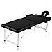 Lettino Pieghevole Da Massaggio Nero 2 Zone Con Telaio Alluminio - Foto miniatura 1