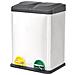 Pattumiera a Pedale per Riciclo in Acciaio Inossidabile 36 L - Foto miniatura 1