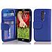 Custodia Compatibile Con Lg G2 In Blu Marina - Coperchio Protettivo Con Chiusura Magnetica E 3 Slot Per Carte - Foto miniatura 1