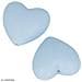 Perlina Di Silicone Forma Di Cuore X 2 - 29 X 19 X 12 Mm - Blu Pastello - Foto miniatura 1