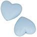Perlina Di Silicone Forma Di Cuore X 2 - 29 X 19 X 12 Mm - Blu Pastello - Foto miniatura 3