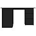 Scrivania ad Angolo Nera 145x100x76 cm in Legno Multistrato - Foto miniatura 5