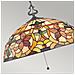 Lampada Da Soffitto Tiffany A 3 Luci Vintage Bronzo, Attacco E27 - Foto miniatura 2