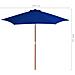 Ombrellone Da Esterni Con Palo In Legno Blu 270 Cm - Foto miniatura 6