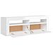 Mobile Porta TV con Luci LED Bianco Lucido 120x35x40 cm - Foto miniatura 3