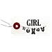 Etichette Bianche + Timbro Di Legno 'girl' - Foto miniatura 1