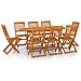Set da Pranzo da Giardino 9pz 180x90x75cm Legno Massello Acacia - Foto miniatura 2
