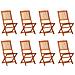 Set da Pranzo da Giardino 9pz 180x90x75cm Legno Massello Acacia - Foto miniatura 3
