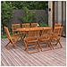 Set da Pranzo da Giardino 9pz 180x90x75cm Legno Massello Acacia - Foto miniatura 1