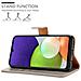 Custodia Compatibile Con Samsung Galaxy A22 4g / M22 / M32 4g In Marrone Cappuccino - Coperchio Protettiva Con Chiusura Magnetica, Funzione Stand E Tasca Per Le Carte - Foto miniatura 3