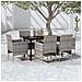 Set Da Pranzo Per Giardino 7 Pz Con Cuscini Grigio - Foto miniatura 1