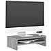 Supporto Per Monitor Grigio Sonoma 42x24x13cm Legno Multistrato - Foto miniatura 5