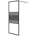 Parete Doccia Walk In Nera 80x195 Cm In Vetro Trasparente Esg - Foto miniatura 2