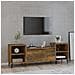 Mobile Tv Rovere Fumo 160x35x55 Cm In Legno Multistrato - Foto miniatura 1