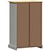 Scarpiera Vigo 60x35x96 Cm In Legno Massello Di Pino Grigio - Foto miniatura 2