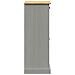 Scarpiera Vigo 60x35x96 Cm In Legno Massello Di Pino Grigio - Foto miniatura 3
