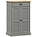 Scarpiera Vigo 60x35x96 Cm In Legno Massello Di Pino Grigio - Foto miniatura 1