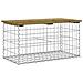 Panca da Giardino Design Gabbione 83x44x42 cm Pino Impregnato - Foto miniatura 2
