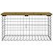 Panca da Giardino Design Gabbione 83x44x42 cm Pino Impregnato - Foto miniatura 3