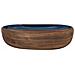 Lavabo Da Appoggio Marrone E Blu Ovale 59x40x14 Cm Ceramica - Foto miniatura 3
