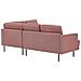 Divano Angolare 4 Posti Breda Tessuto Rosa Lato Sinistro - Foto miniatura 2