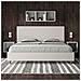 Letto Contenitore Imbottito 200x210  Similpelle Bianco Focus - Foto miniatura 3