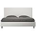 Letto Contenitore Imbottito 200x210  Similpelle Bianco Focus - Foto miniatura 1