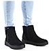 Black Casual Closed Ladies Mid Height Boots Stivaletti Pelle Scamosciata /nabuk Scarpe Donna Nero Eu 37, Y0050-00 - Foto miniatura 2