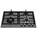 Piano Cottura P604LPRONE a Gas 4 Zone Cottura da 60 cm Colore Nero - Foto miniatura 1