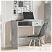 Scrivania Grigio Cemento 80x40x75 Cm In Legno Multistrato - Foto miniatura 3