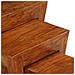 Tavolini Impilabili 3 Pz Massello Di Acacia 50x35x50 Cm Marrone - Foto miniatura 6