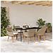 Set da Pranzo per Giardino 7 Pezzi Beige in Rattan - Foto miniatura 4