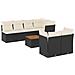 Set Divani da Giardino con Cuscini 8 pz Nero in Polyrattan - Foto miniatura 1