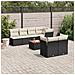 Set Divani da Giardino con Cuscini 8 pz Nero in Polyrattan - Foto miniatura 2