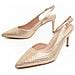 Scarpa Con Tacco Festshoe3 D'oro Oro Materiale Sintetico - Foto miniatura 1