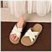 Ciabatte Donna Con Suola Spessa In Pvc Bianco, Comode E Alla Moda, Compatibili Con Stili Estivi Casual - Foto miniatura 4