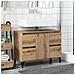 Mobile Lavabo Rovere Artigianale 80x33x60 cm Legno Multistrato - Foto miniatura 3