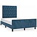 Giroletto senza Materasso Blu Scuro 120x190 cm Velluto - Foto miniatura 1