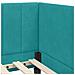 Cornice del letto ad angolo Turchese 80 cm x 200 cm Velluto - Foto miniatura 9