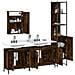 Set Mobili da Bagno 4 pz Rovere Fumo in Legno Multistrato - Foto miniatura 4