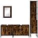 Set Mobili da Bagno 4 pz Rovere Fumo in Legno Multistrato - Foto miniatura 6