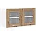 Armadio pensile Riga Rovere Artigiano e Bianco 80 x 31 x 40 cm - Foto miniatura 1