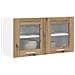Armadio pensile Riga Rovere Artigiano e Bianco 80 x 31 x 40 cm - Foto miniatura 3
