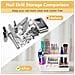 Scatola Portaoggetti Multifunzionale Per Nail Art - Organizer Trasparente In Plastica Pc Con Scomparti Multipli White - Foto miniatura 5