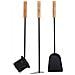 Set Attrezzi Per Camino In Metallo Nero 4pz D20x68h Cm - Foto miniatura 6