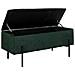 Panchina Watford In Velluto Verde Con Vano Contenitore, 95 Cm - Foto miniatura 3