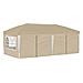Tenda per feste a pop-up 575 x 288 x 245 cm Crema - Foto miniatura 4