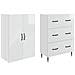 Set di armadi 2 pcs Bianco Lucido 66 x 34,5 x 90 cm - Foto miniatura 3