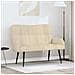 Sofa a Due Posti Crema 115 x 61 x 87 cm Tessuto - Foto miniatura 2