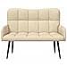 Sofa a Due Posti Crema 115 x 61 x 87 cm Tessuto - Foto miniatura 4